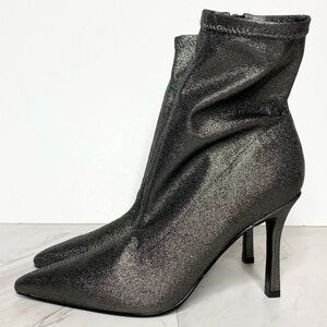 New! Marc Fisher Kellen Sparkle Pointy Toe Heeled Bootie 8 1/2 M